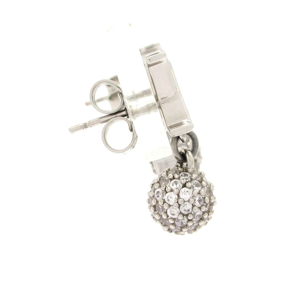 Louis Vuitton Earrings LV Iconic Louisa Strass Earrings M03242 Silver Clear - Picture 2 of 7